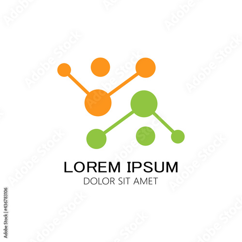 Molecule symbol logo template vector illustration design