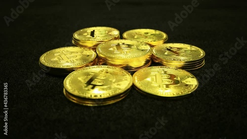 Bitcoin cryptocurrency up and down