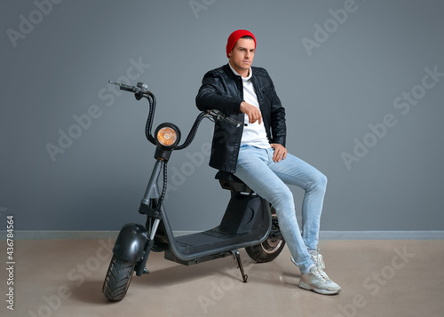 Fashionable young man with ...