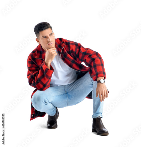 Fashionable young man on wh...