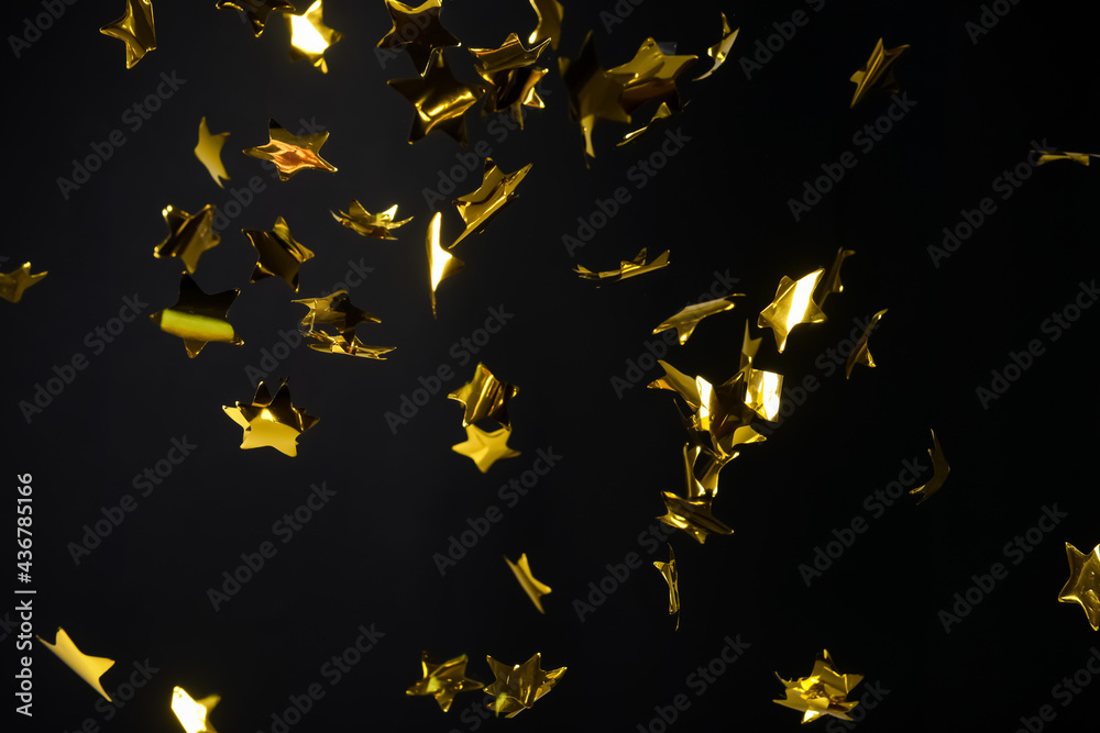 Beautiful confetti on dark background Beautiful confetti on dark background