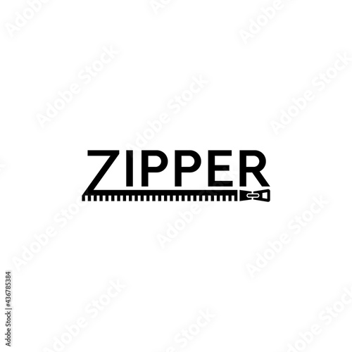 Zipper lettering, creative logo design.