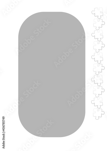 Vertical illustration format A4 - the design of the screen of the phone or tablet for inscriptions and photos