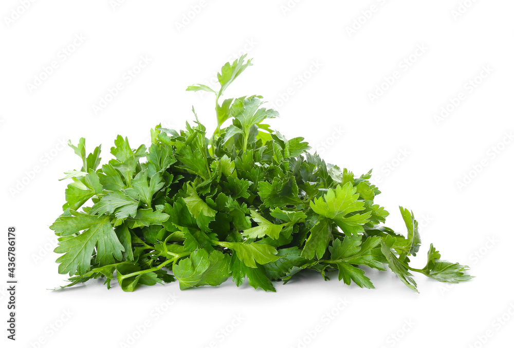 Fresh parsley on white background Fresh parsley on white background