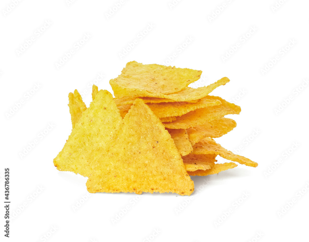 Tasty nachos on white background Tasty nachos on white background