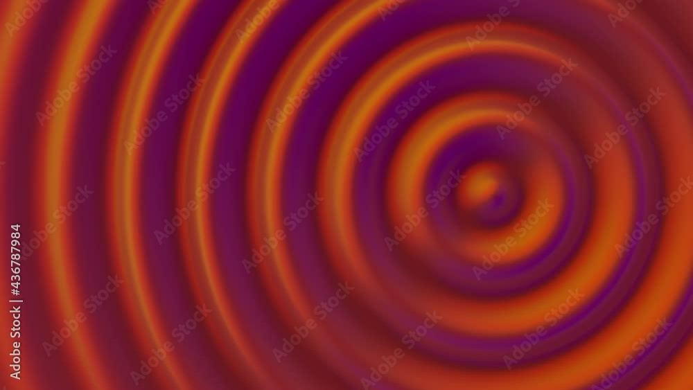 Water ripples and waves in liquid surface. 3D render illustration. 4K video.
