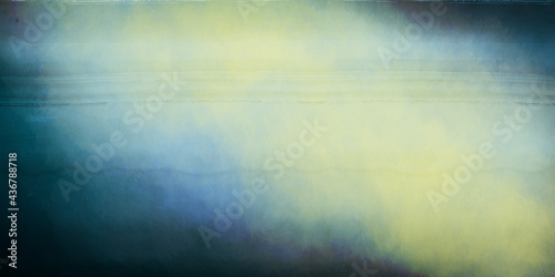 Abstract watercolor paint background by teal color blue and yellow with painted texture for background, banner texture wall for grunge background.