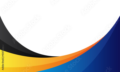 blue, yellow and black wave abstract background. great for corporate poster design