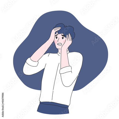 business man is stressed illustration
