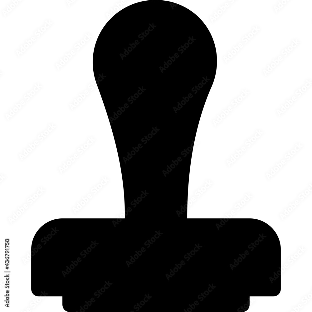 Obraz premium Stamp Vector Glyph Icon