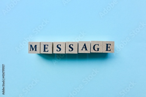 メッセージの英語文字ブロック
