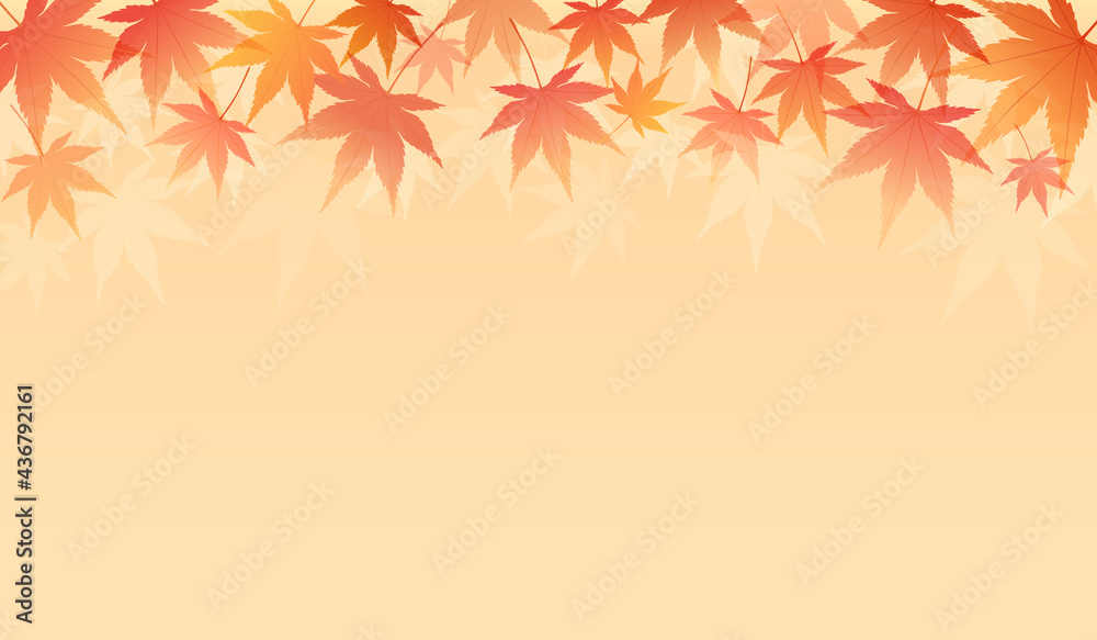 秋の紅葉の美しいベクターイラストフレーム背景 秋の紅葉の美しいベクターイラストフレーム背景