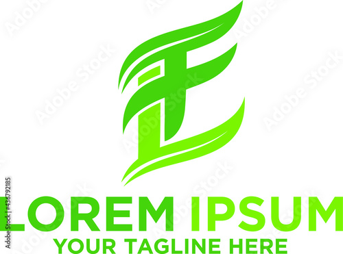 Initial letter F & L Logo design