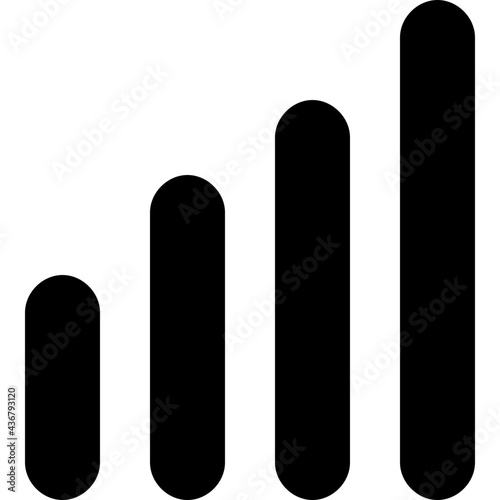 Statistics Glyph Vector Icon