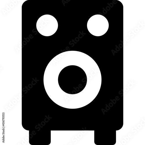 Speaker Glyph Vector Icon