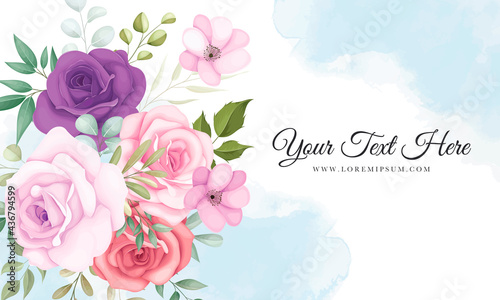 Elegant floral background with beautiful flowers