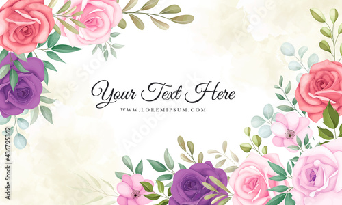 Elegant floral background with beautiful flowers