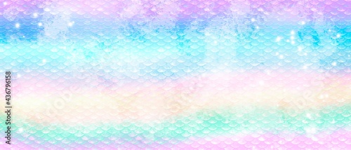 Unicorn Marble Galaxy Print Seamless pattern in repeat.Pastel clouds and sky with gold glitter . Cute bright candy background . For montage yours product or presentation for girl .Princess style.