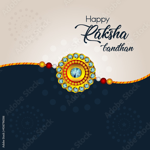 Happy Rakshabandhan Greeting Card Design 