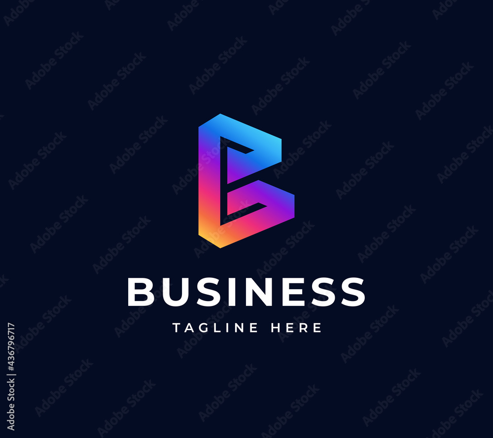 B letter technology vector logo design. minimalist tech logo design B letter technology vector logo design. minimalist tech logo design