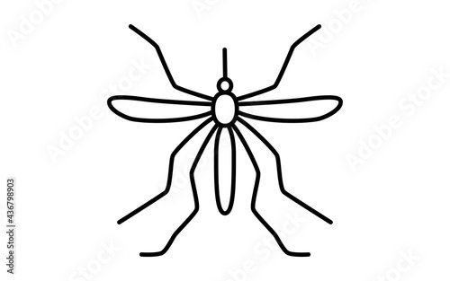 不快害虫のシンプルなアイコン、蚊