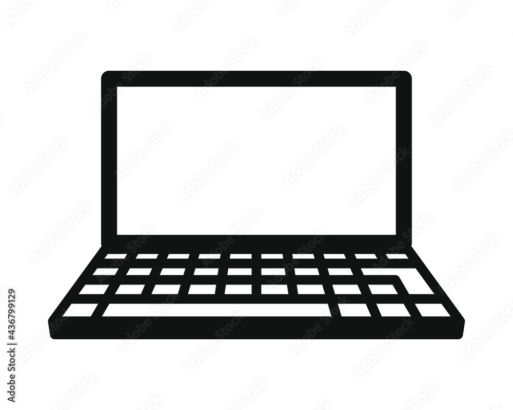 Laptop icon. Portable computer symbol. Office device logo sign. Vector illustration image. Isolated on white background. Laptop icon. Portable computer symbol. Office device logo sign. Vector illustration image. Isolated on white background.