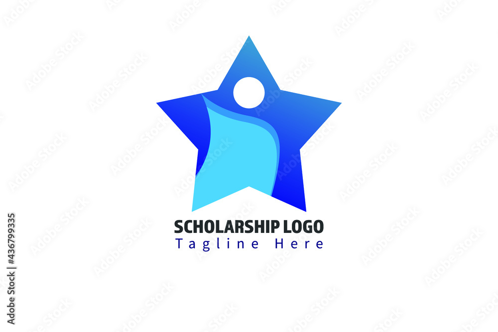 Obraz premium Star Youth People Logo Template for Education, Student, club and group