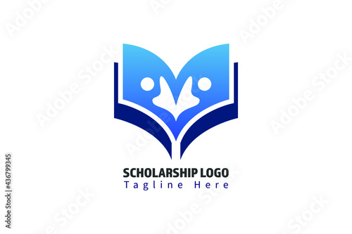 Book Study Youth People Logo Template for Education, Student, club and group