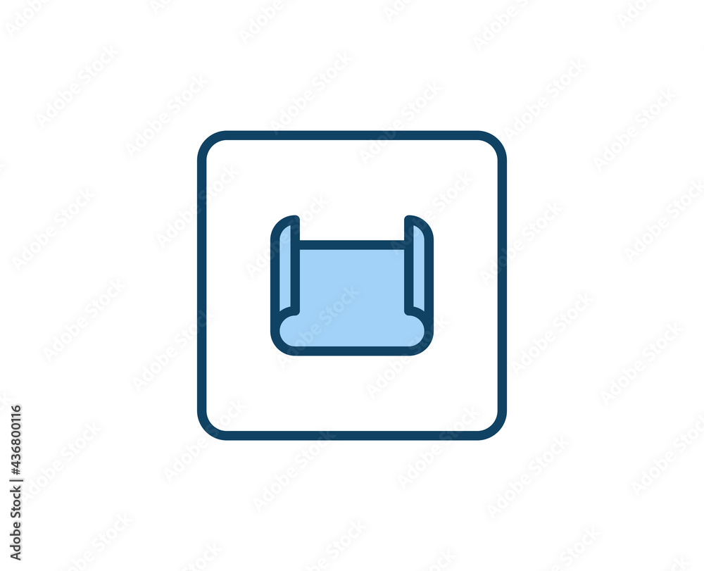 Blue print flat icon. Single high quality outline symbol for web design or mobile app. House thin line signs for design logo, visit card, etc. Outline pictogram EPS10 Blue print flat icon. Single high quality outline symbol for web design or mobile app. House thin line signs for design logo, visit card, etc. Outline pictogram EPS10