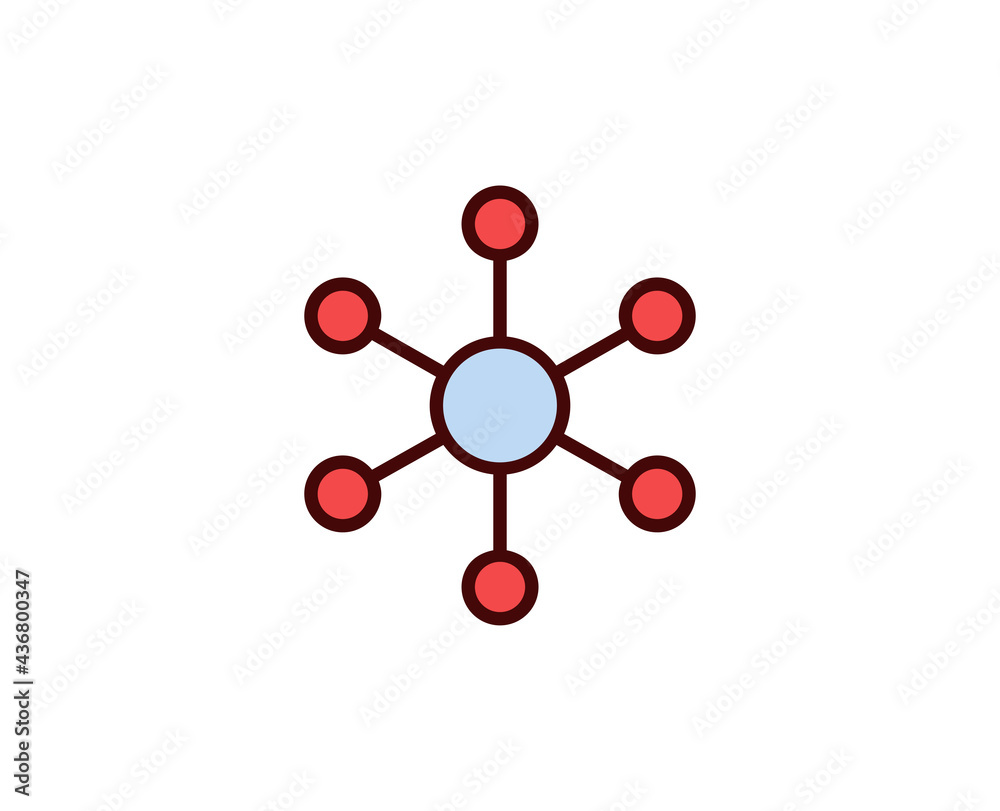Hierarchy line icon. Vector symbol in trendy flat style on white background. Office sing for design.