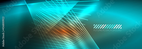 Neon dynamic beams vector abstract wallpaper background. Wallpaper background, design templates for business or technology presentations, internet posters or web brochure covers
