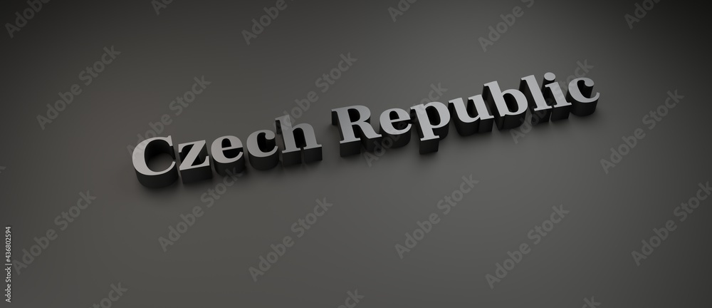Abstract Czech Republic 3D TEXT Rendered Poster (3D Artwork) Abstract Czech Republic 3D TEXT Rendered Poster (3D Artwork)