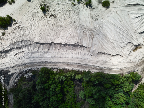 aerial photo of sand quarry