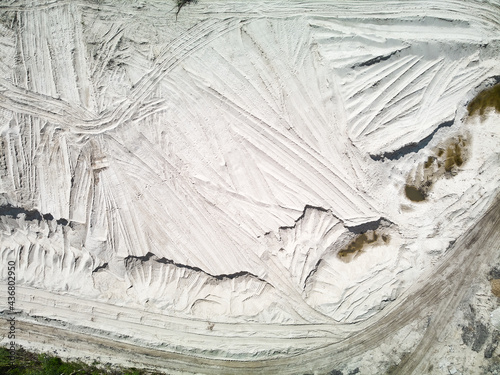 aerial photo of sand quarry