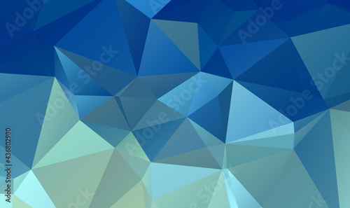 Dark blue shining triangular background. Multicolor blue geometric rumpled triangular low poly style gradient illustration background. Abstract blue polygon background. Best triangular vector design.