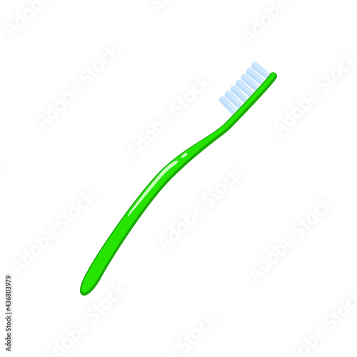 Toothbrush. Vector illustration cartoon flat icon isolated on white background.