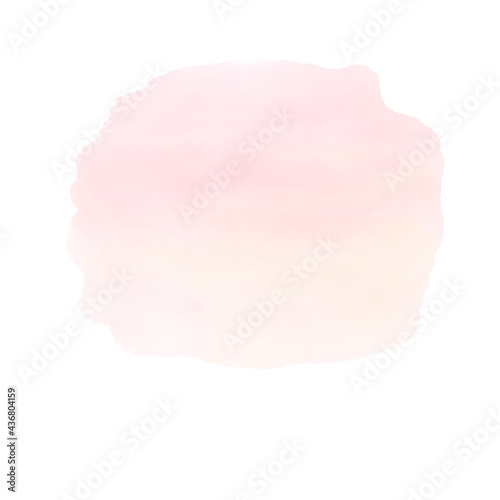 Set of watercolor logo for banner, wedding, business card. Ombre pastel girly style. Beautiful brush strokes, elegance design. Price tag.