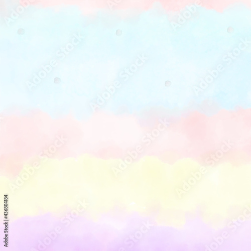 Unicorn galaxy pattern. Pastel cloud and sky with glitter. Cute bright paint like candy background theme. Concept to montage or present your product, for women, girls in princess style