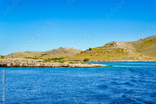 Croatian rocky islands. Adriatic Sea, Croatia. Vacation travel concept.