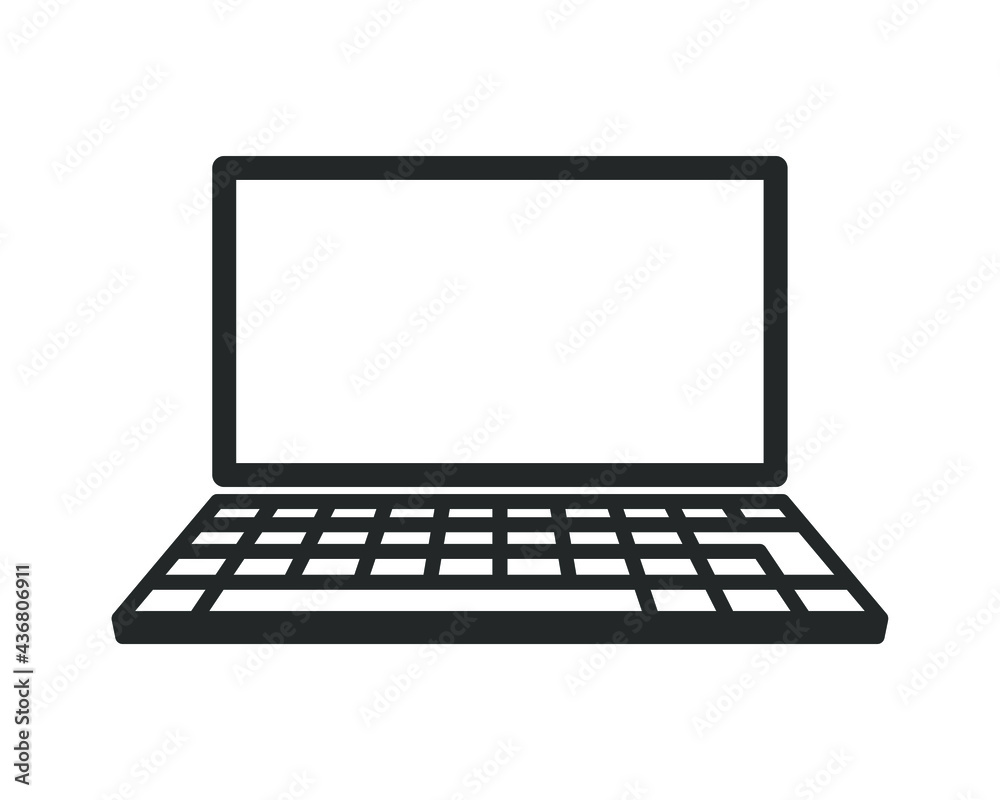 Laptop icon. Portable computer symbol. Office device logo sign. Vector illustration image. Isolated on white background. Laptop icon. Portable computer symbol. Office device logo sign. Vector illustration image. Isolated on white background.