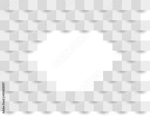 Abstract white geometric background, 3d paper art style. Vector illustration.