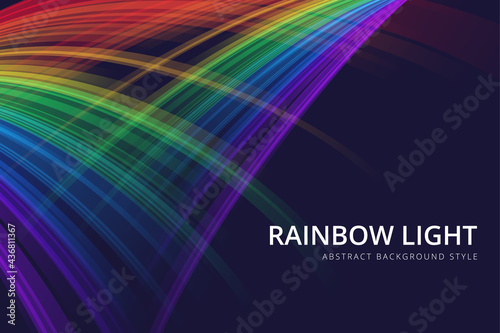 abstract curve rainbow motion light background vector Design