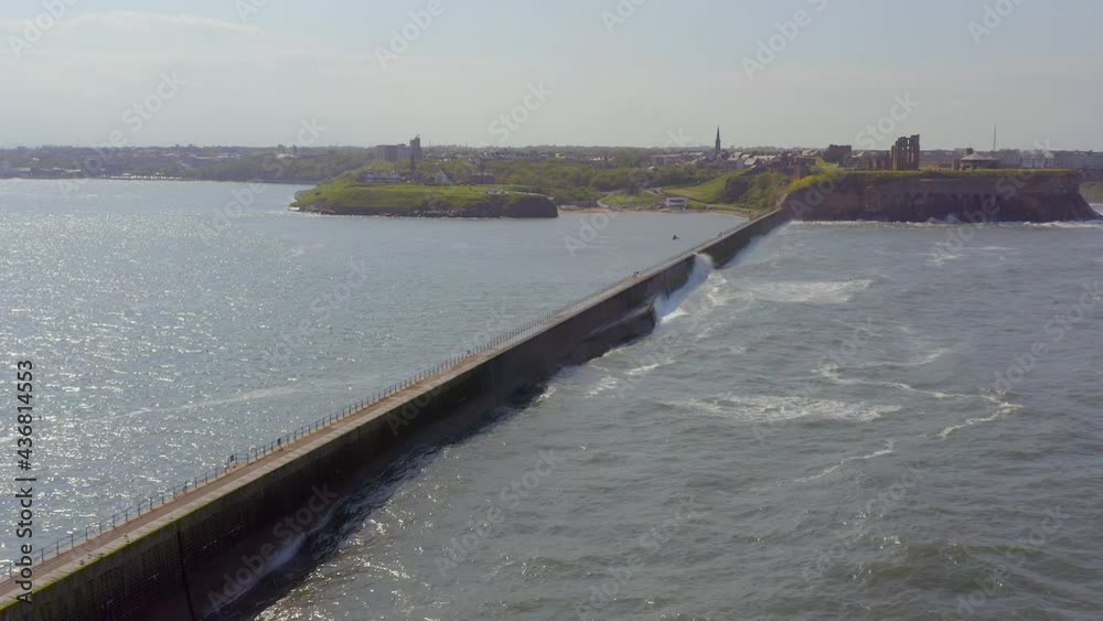 A Breakwater Seawall Used to Protect a Harbour from the Sea