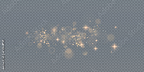 Glittering particles of fairy dust. Magic concept. Abstract festive background. Christmas background. Space background. 