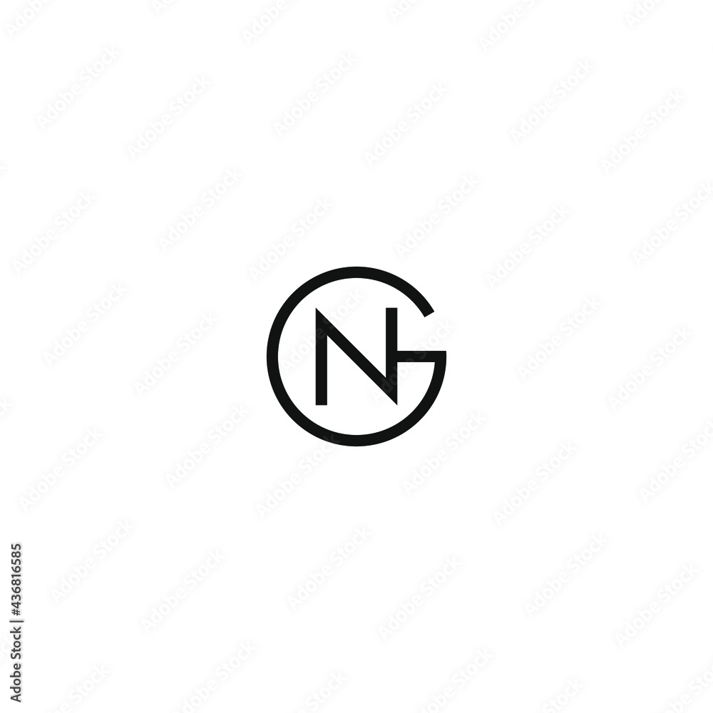 GN NG letter initial logo vector icon illustration GN NG letter initial logo vector icon illustration