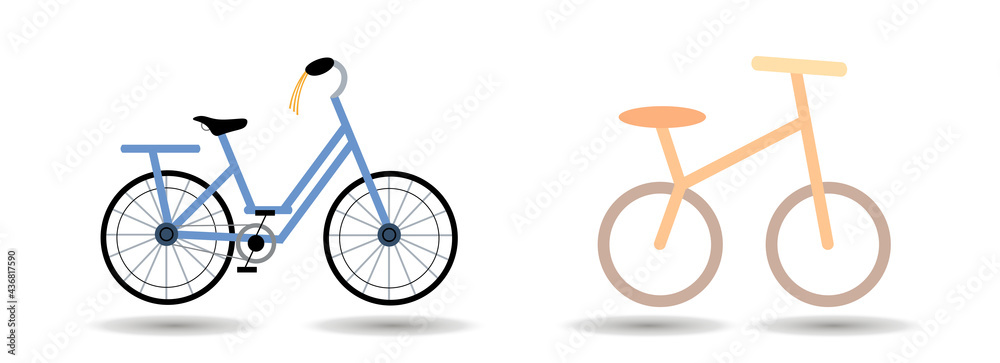 Naklejka premium Bicycle vector clip art set. Bicycle vector clip art set. Bicycle vector clip art set.
