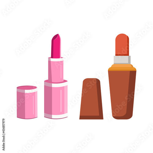 Lipstick vector clip art set. Lipstick vector clip art set. Lipstick vector clip art set.