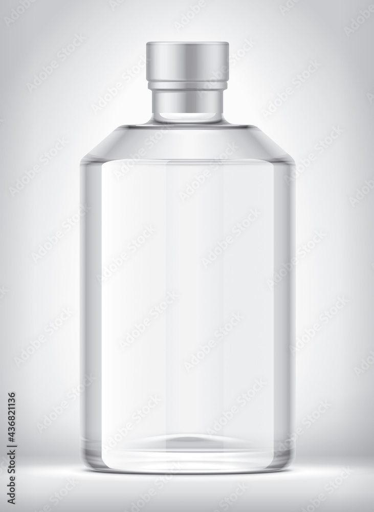 Glass Bottle on background with Foil. Glass Bottle on background with Foil.