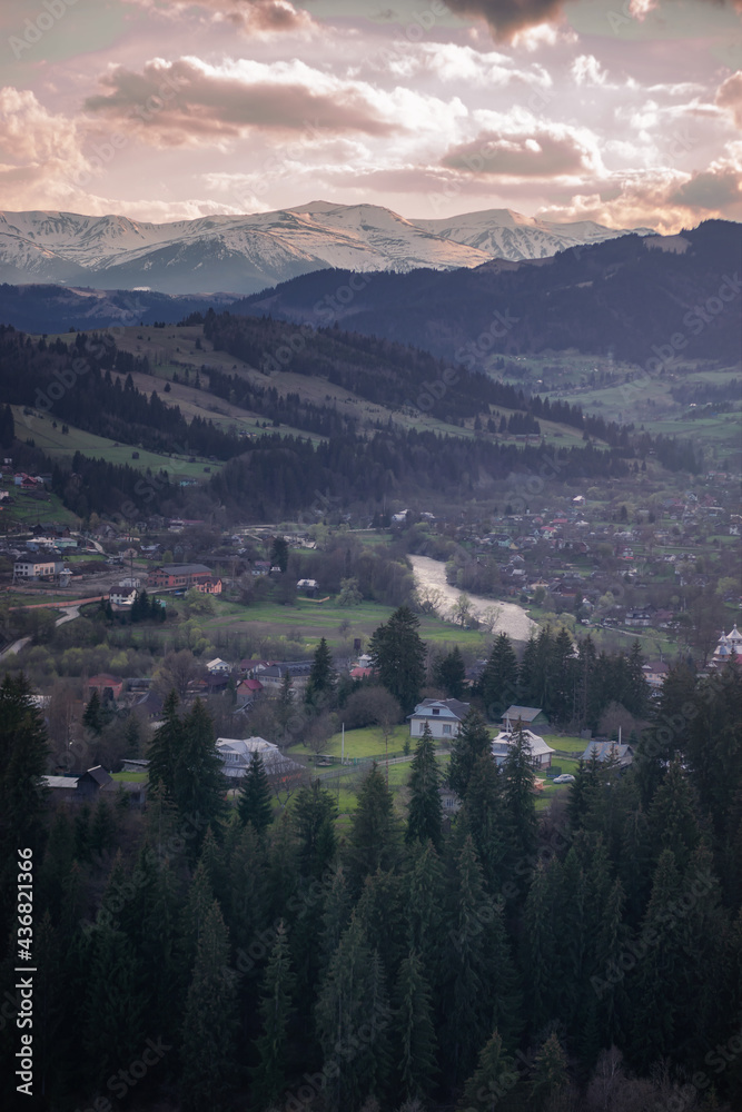 view of the city of the mountains