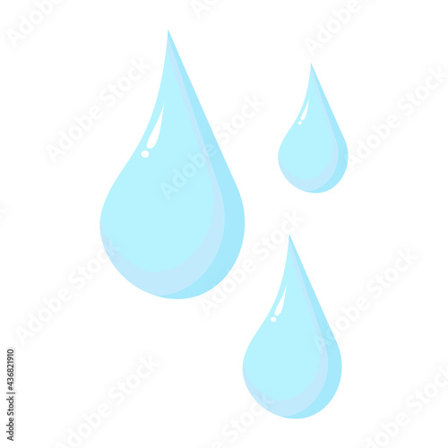 Water droplet. Simple vector illustration for icon  logo  clothing  kids book or application or website element  science for children  water chemistry  educational media